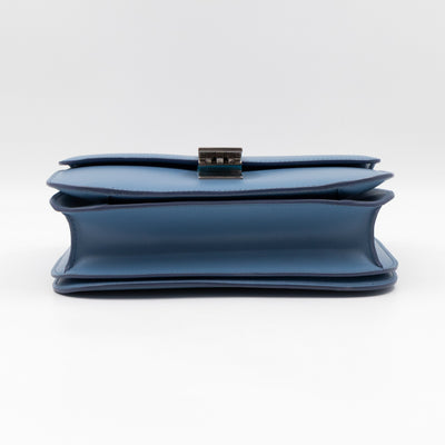 Classic Box Medium Blue Leather