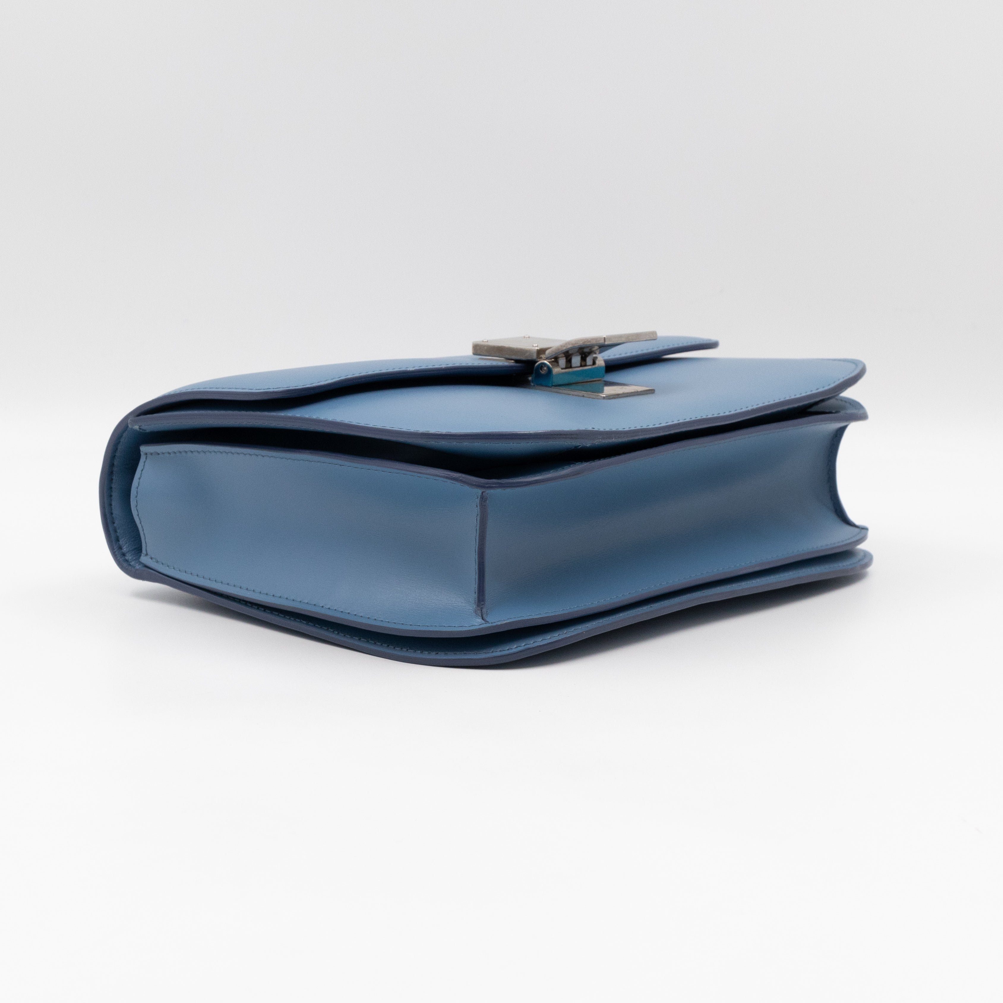 Classic Box Medium Blue Leather