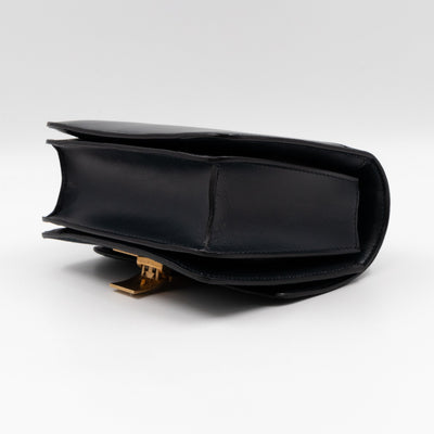 Classic Box Small Green Suede & Black Leather