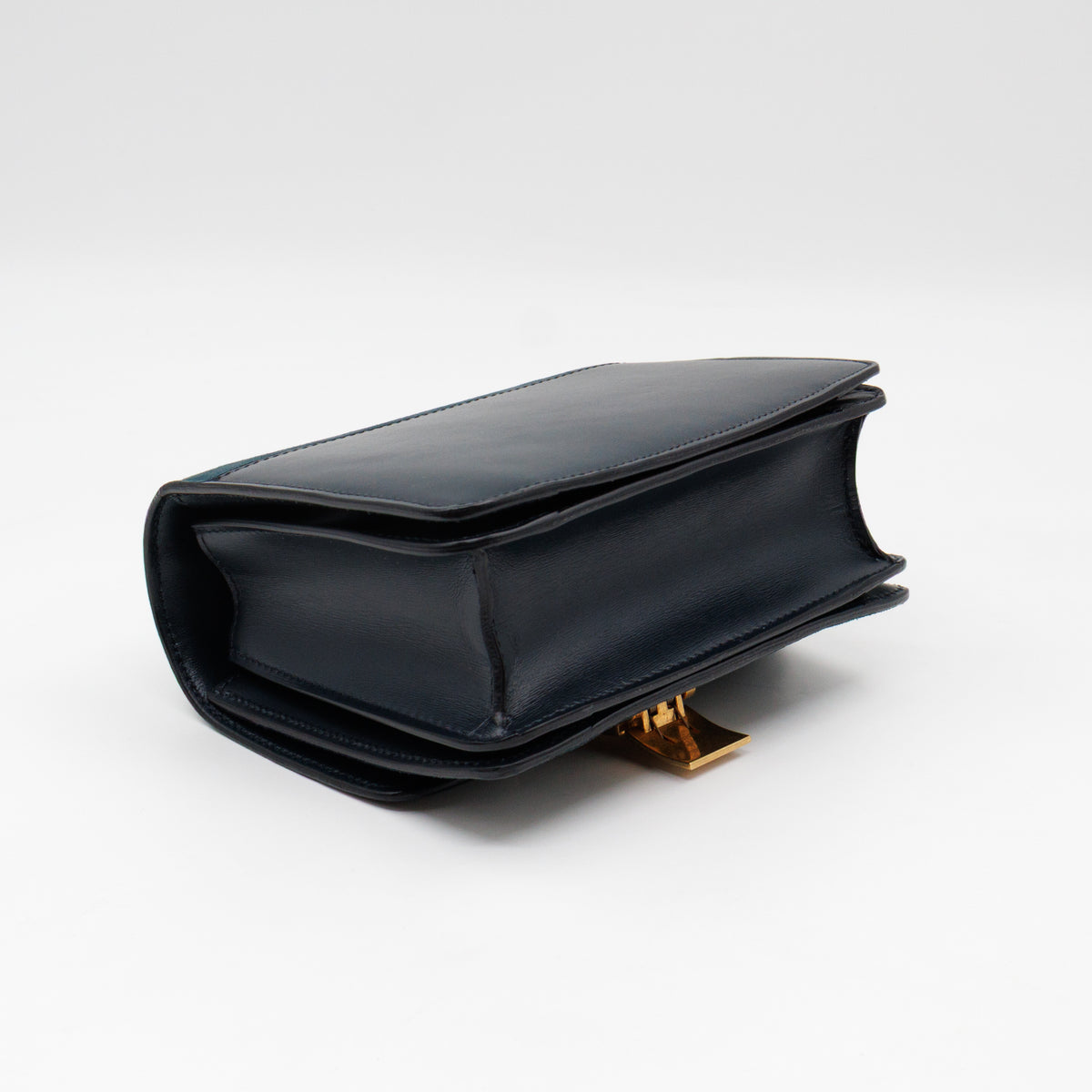 Classic Box Small Green Suede & Black Leather