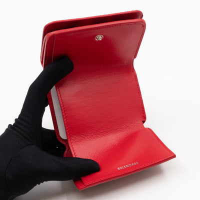 Logo Tri-fold Card Wallet Red Python
