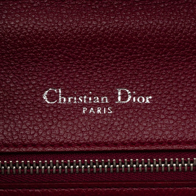 Diorama Medium Flap Bag Burgundy Leather