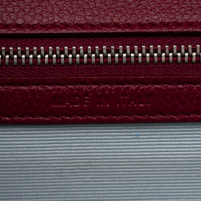 Diorama Medium Flap Bag Burgundy Leather