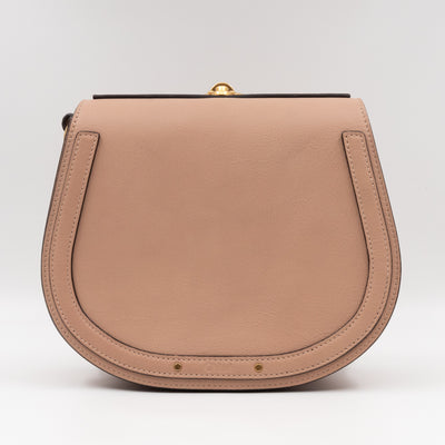 Nile Bracelet Bag Medium Beige Leather