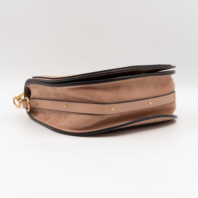 Nile Bracelet Bag Medium Beige Leather