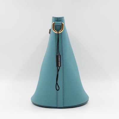 Bucket Tote Bag Blue Dauphine Leather