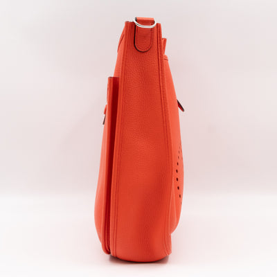 Evelyne III 33 Orange Feu Leather