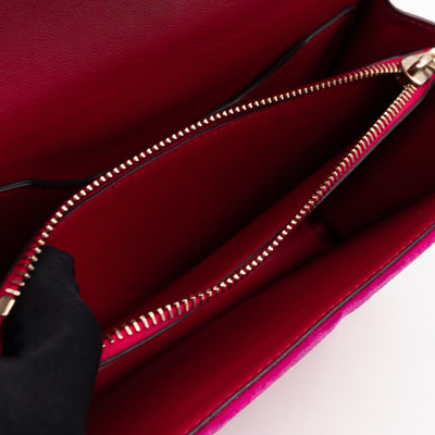 Rockstud No Limit Flap Bag Pink Velvet