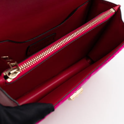 Rockstud No Limit Flap Bag Pink Velvet