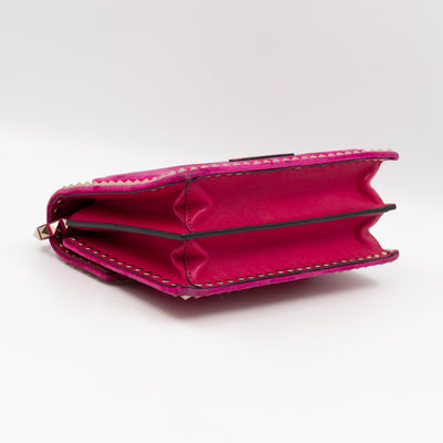 Rockstud No Limit Flap Bag Pink Velvet