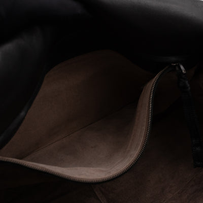 Gardena Messenger Bag Black Intrecciato Leather