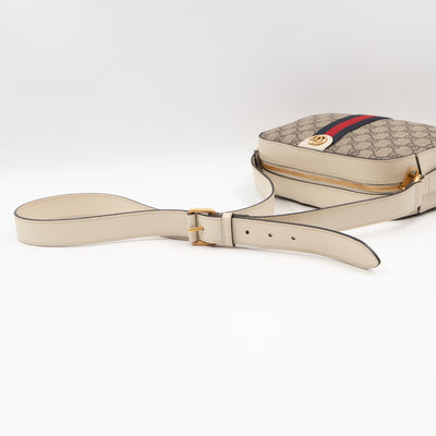 Ophidia Crossbody Bag GG Supreme White Leather