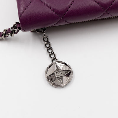Mini Mineral Nights Flap Crossbody Bag Purple Leather
