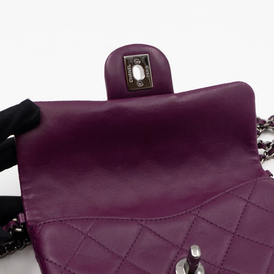 Mini Mineral Nights Flap Crossbody Bag Purple Leather