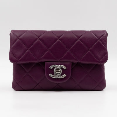 Mini Mineral Nights Flap Crossbody Bag Purple Leather