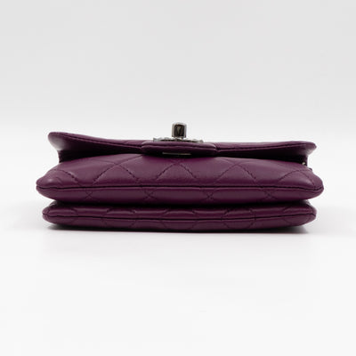 Mini Mineral Nights Flap Crossbody Bag Purple Leather