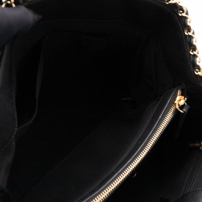 Chain Me Tote Black Calfskin Leather