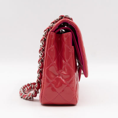 Classic Double Flap Medium Pink Patent Leather
