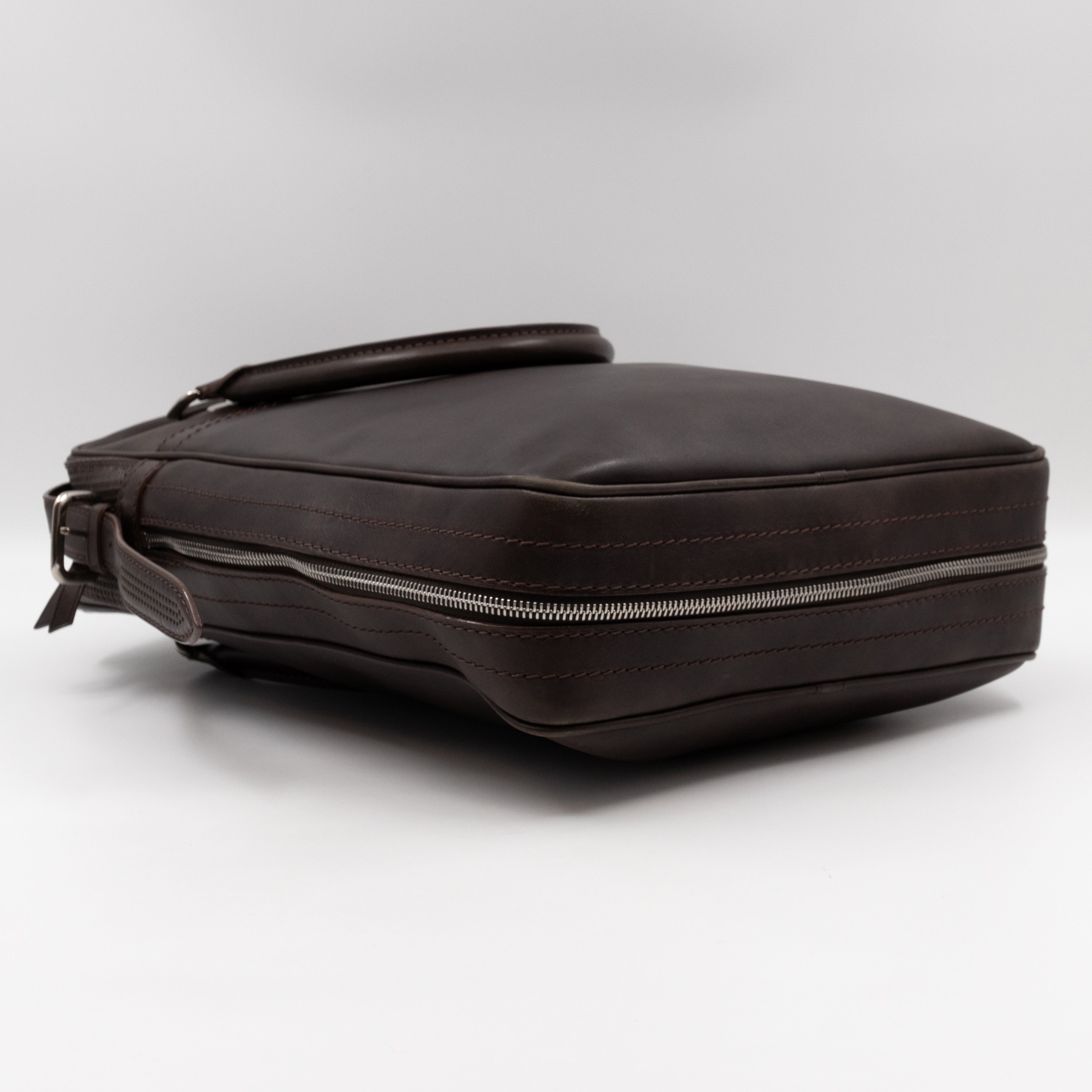 Bequia Porte Document Vertical Brown Leather