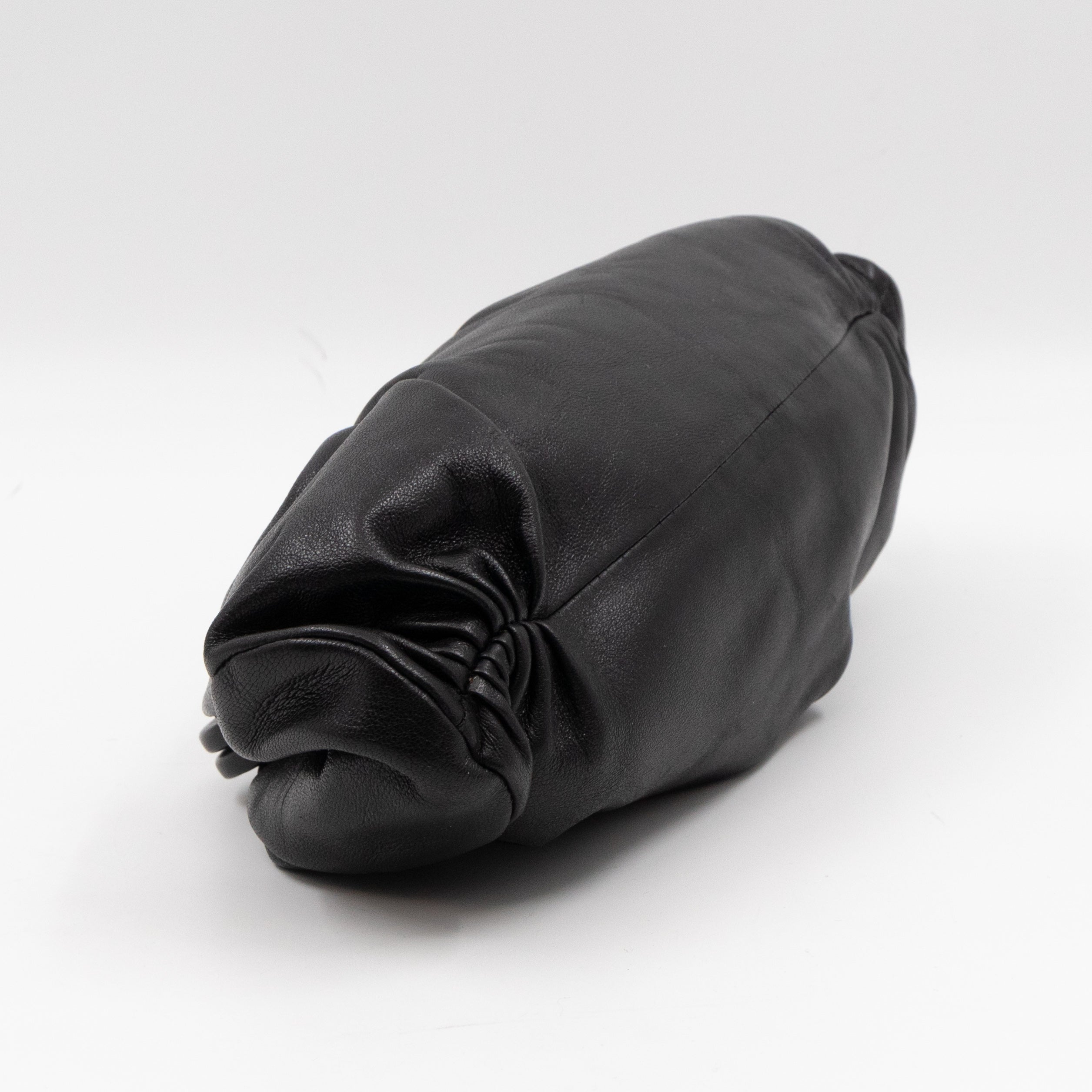 Monte Carlo Clutch Black Leather