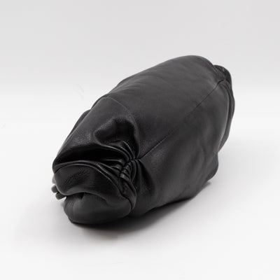 Monte Carlo Clutch Black Leather