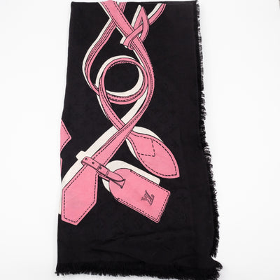 Monogram Shawl Handle Me Black