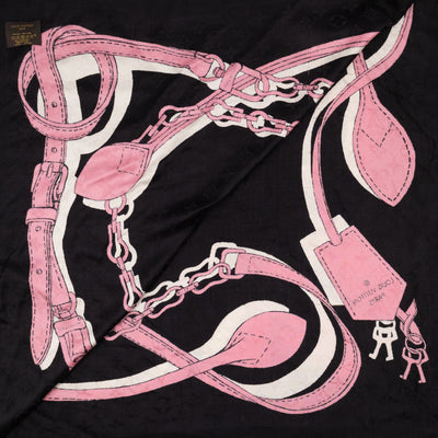 Monogram Shawl Handle Me Black