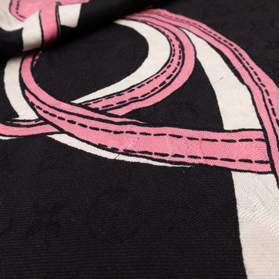 Monogram Shawl Handle Me Black