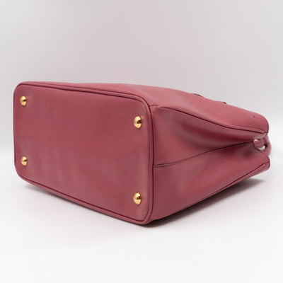 Galleria Medium Single Zip Mauve Saffiano