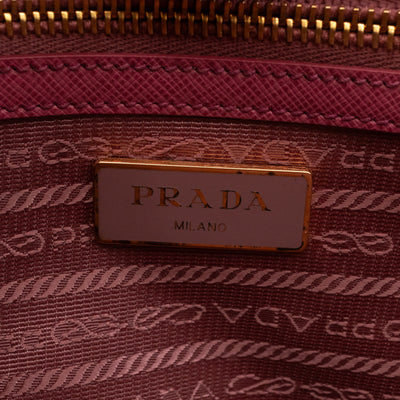 Galleria Medium Single Zip Mauve Saffiano