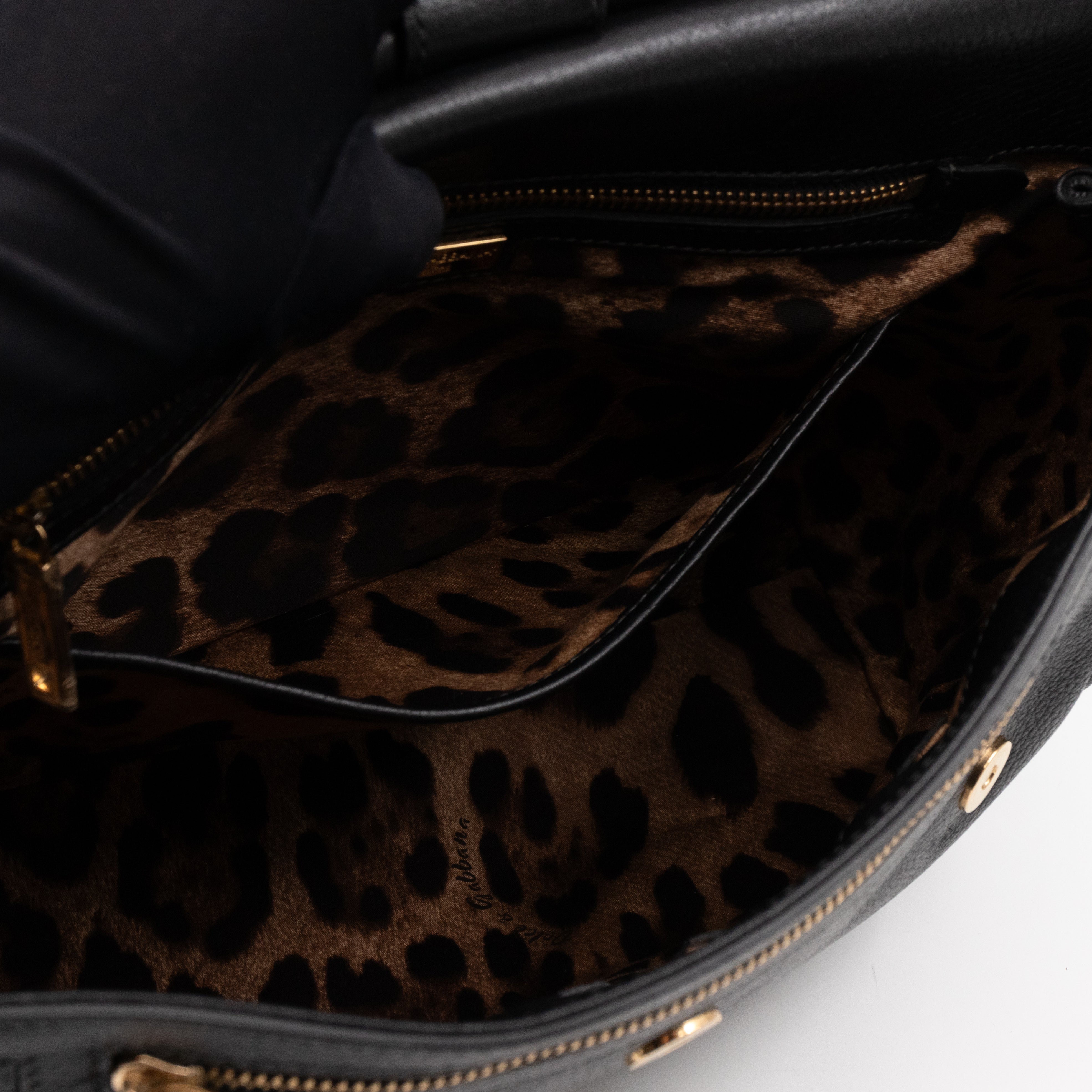 Sicily Large Black Dauphine Leather