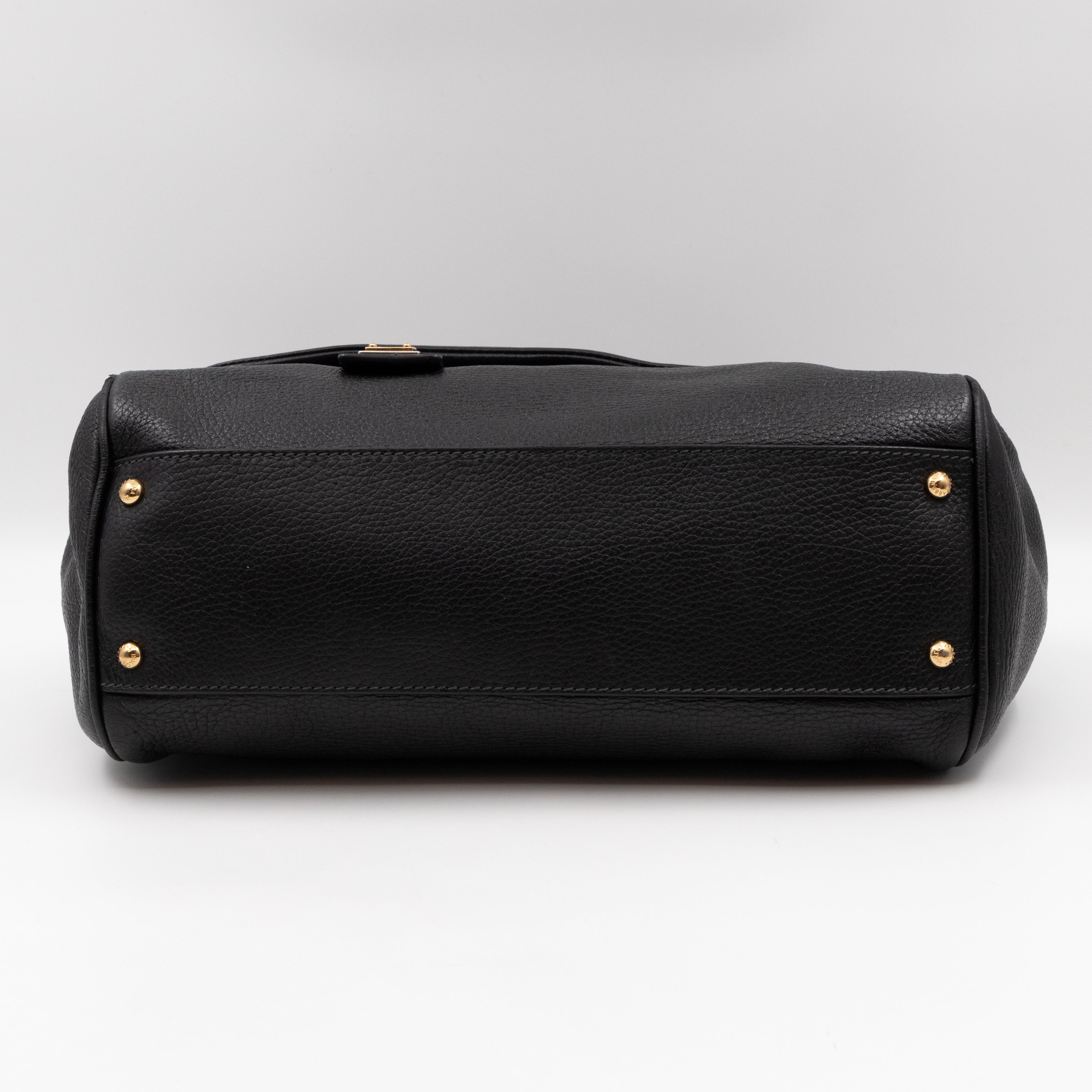 Sicily Large Black Dauphine Leather