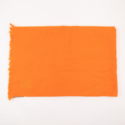 Soft Orange Kumquat Cashmere Fringed Stole