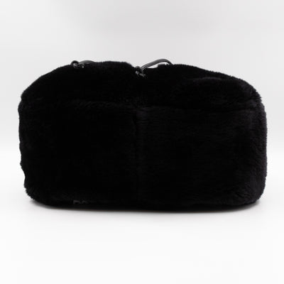 Vintage Faux Fur Backpack Black