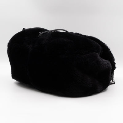 Vintage Faux Fur Backpack Black