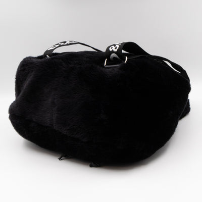 Vintage Faux Fur Backpack Black