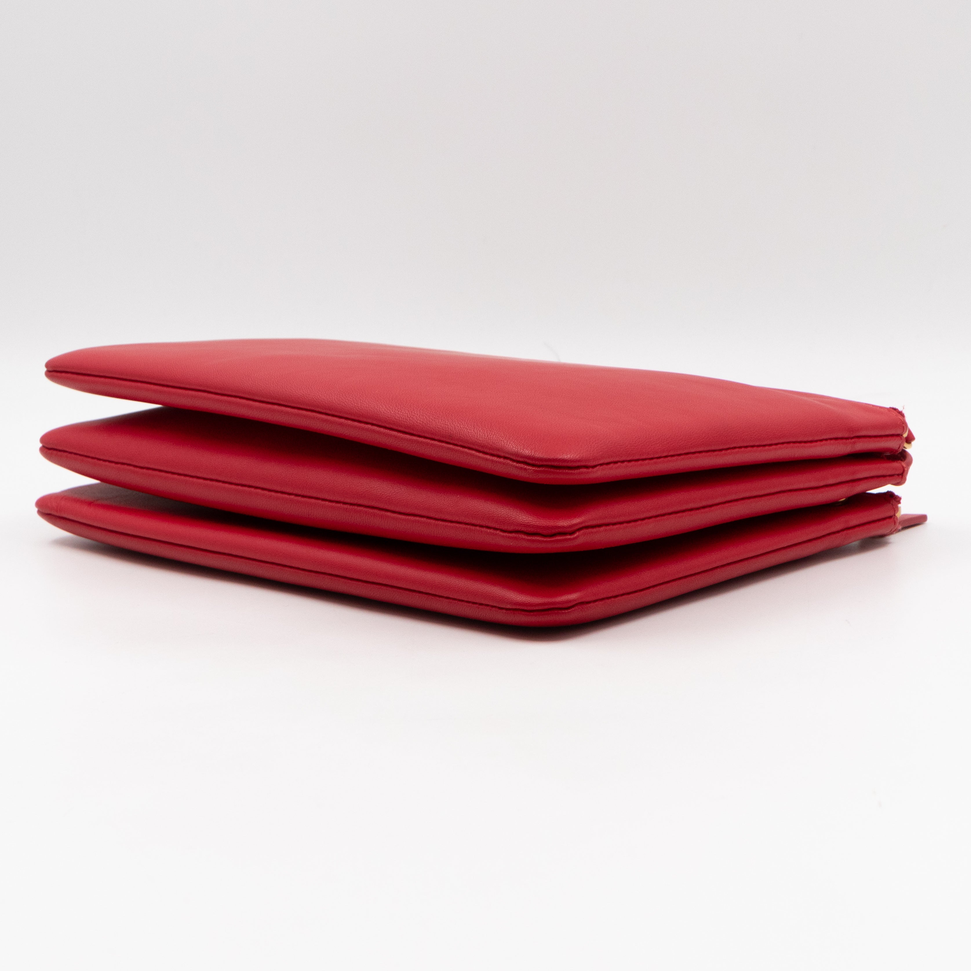Large Trio Bag Red Leather
