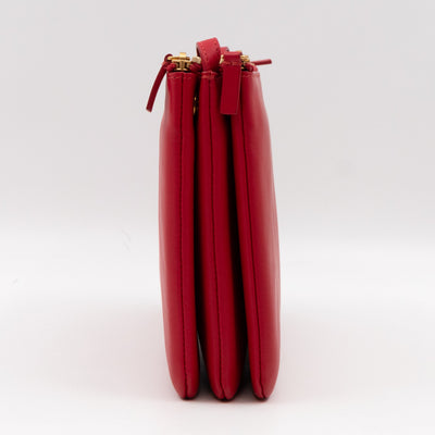 Large Trio Bag Red Leather