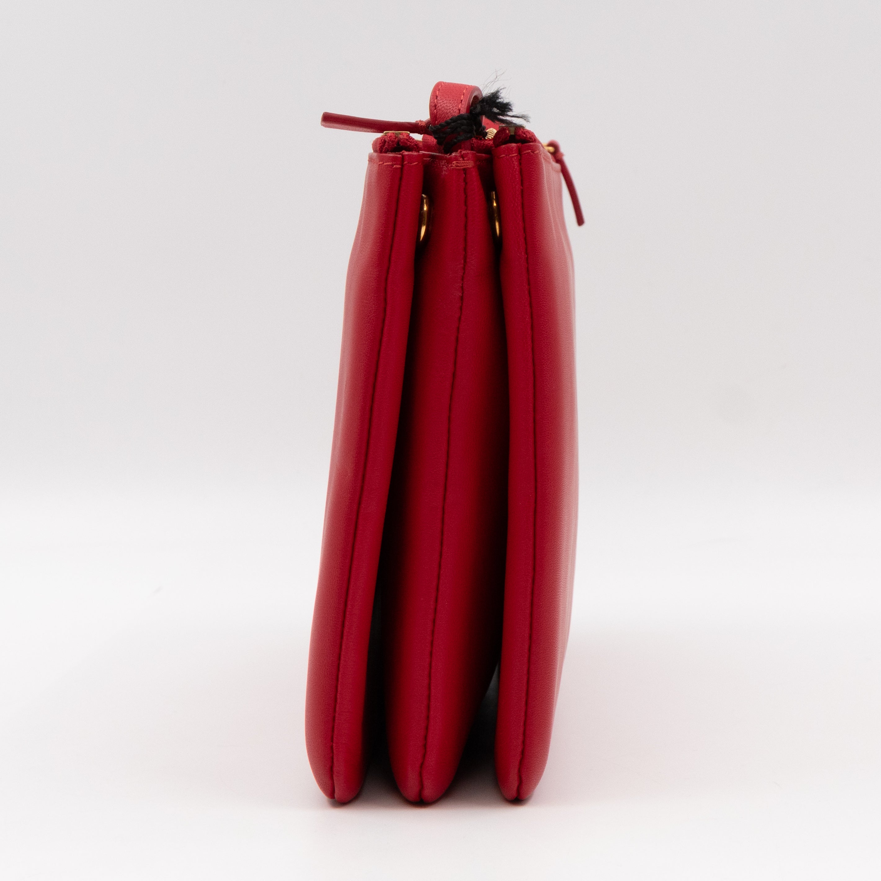 Large Trio Bag Red Leather