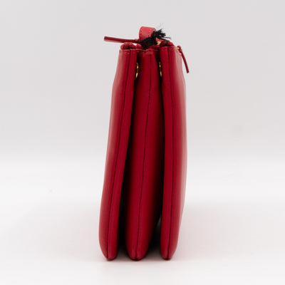 Large Trio Bag Red Leather