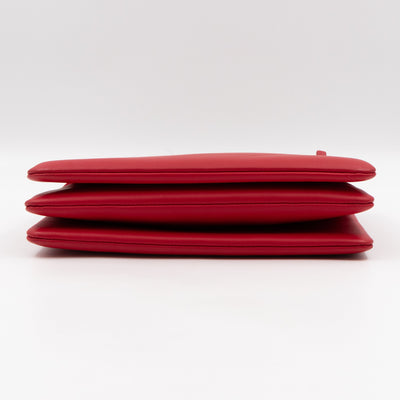 Large Trio Bag Red Leather