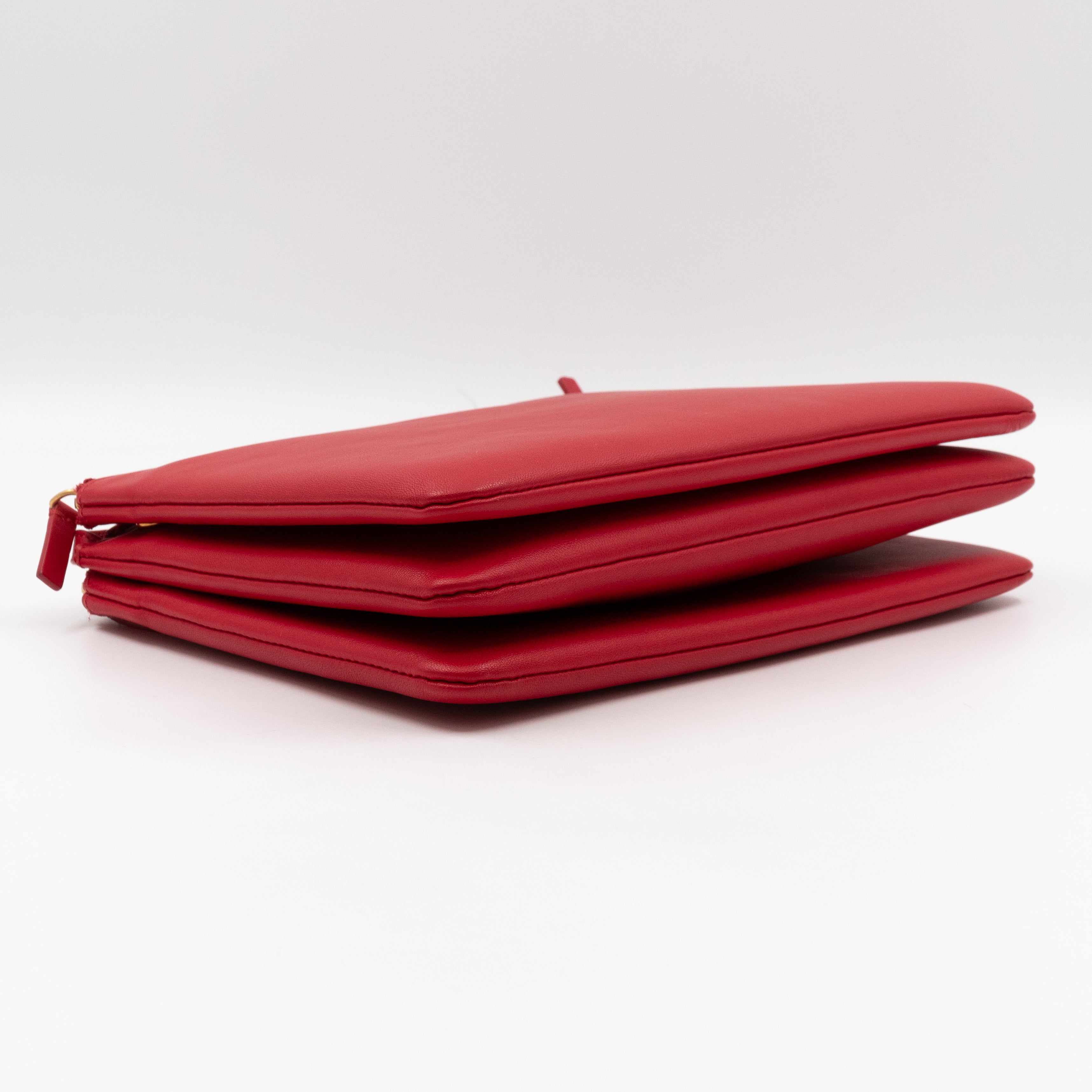 Large Trio Bag Red Leather