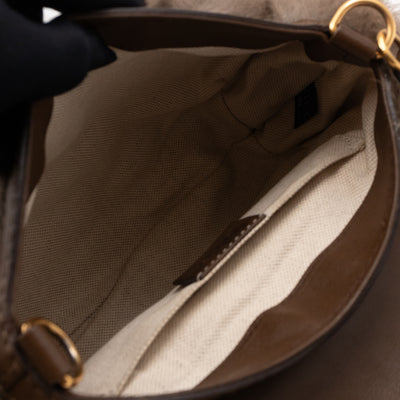 Small Smilla Chain Bag Fur Brown Leather