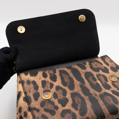 Sicily Medium Dauphine Leather Leopard