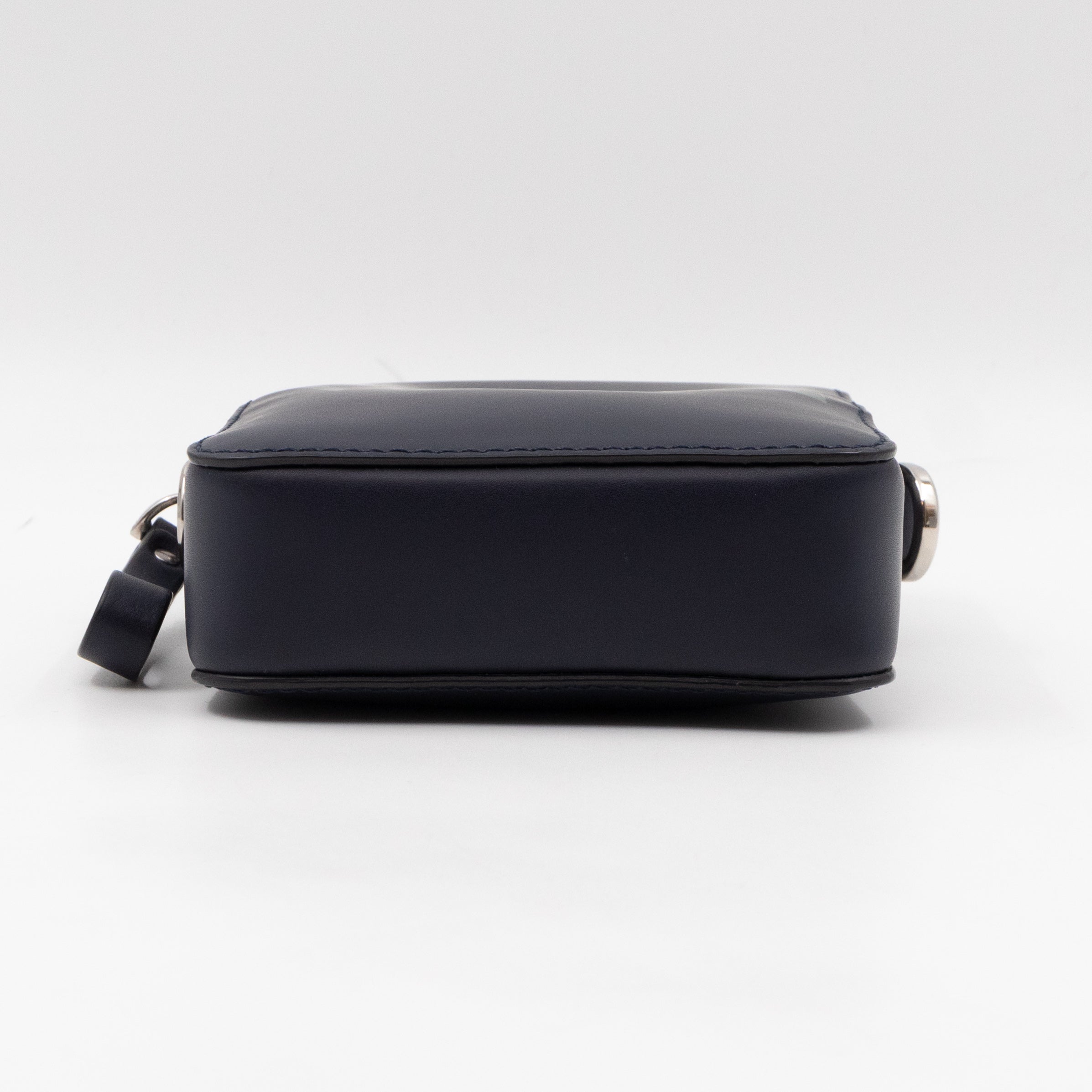VLTN Logo Small Crossbody Blue Leather
