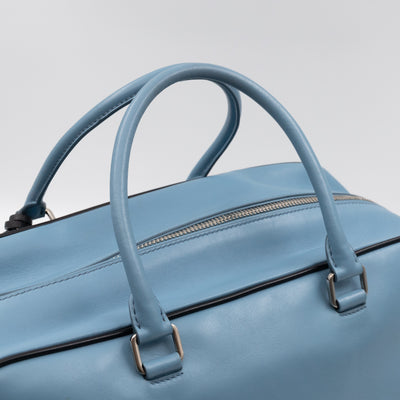 Duffle James Jean Large Blue Leather