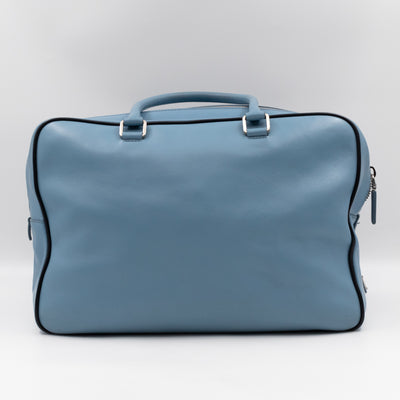 Duffle James Jean Large Blue Leather