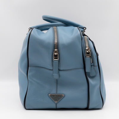 Duffle James Jean Large Blue Leather