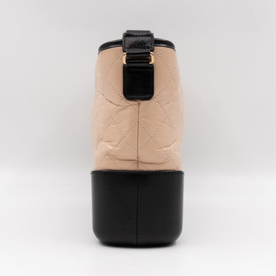 Gabrielle Hobo Large Beige Calfskin Leather