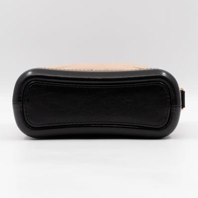 Gabrielle Hobo Small Beige Calf Leather